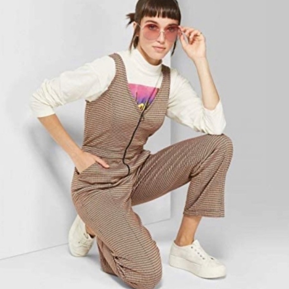 Wild Fable plaid zipper front jumper